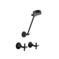 Mondella Matte Black Centro Shower Set Head Tap Mixer Wall Bathroom Hardware