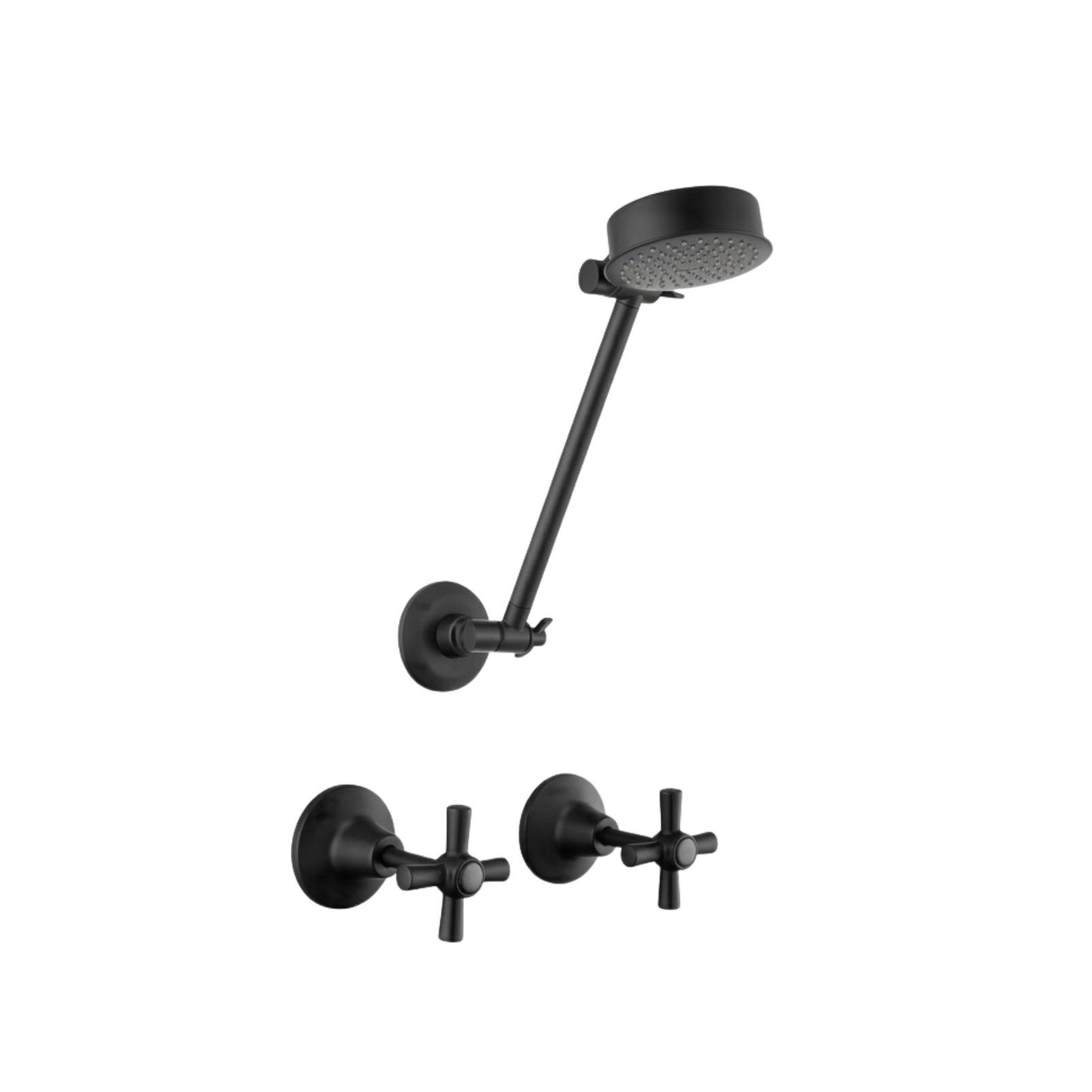 Mondella Matte Black Centro Shower Set Head Tap Mixer Wall Bathroom Hardware