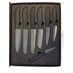 7 Piece Ceramic Knife Set with Block Black or White Kitchen Knives