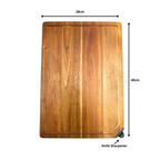 Acacia Wood Chopping Board 28x40cm with Built-In Knife Sharpener