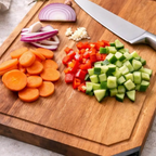 Acacia Wood Chopping Board 28x40cm with Built-In Knife Sharpener