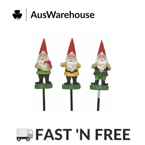 10cm Assorted Gnome Decorative Stake - 10 Styles
