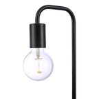 Table Lamp Timber Base Modern Bedside Bedroom Lamps Reading Desk Light - Black
