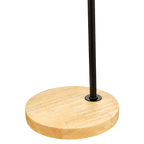 Table Lamp Timber Base Modern Bedside Bedroom Lamps Reading Desk Light - Black
