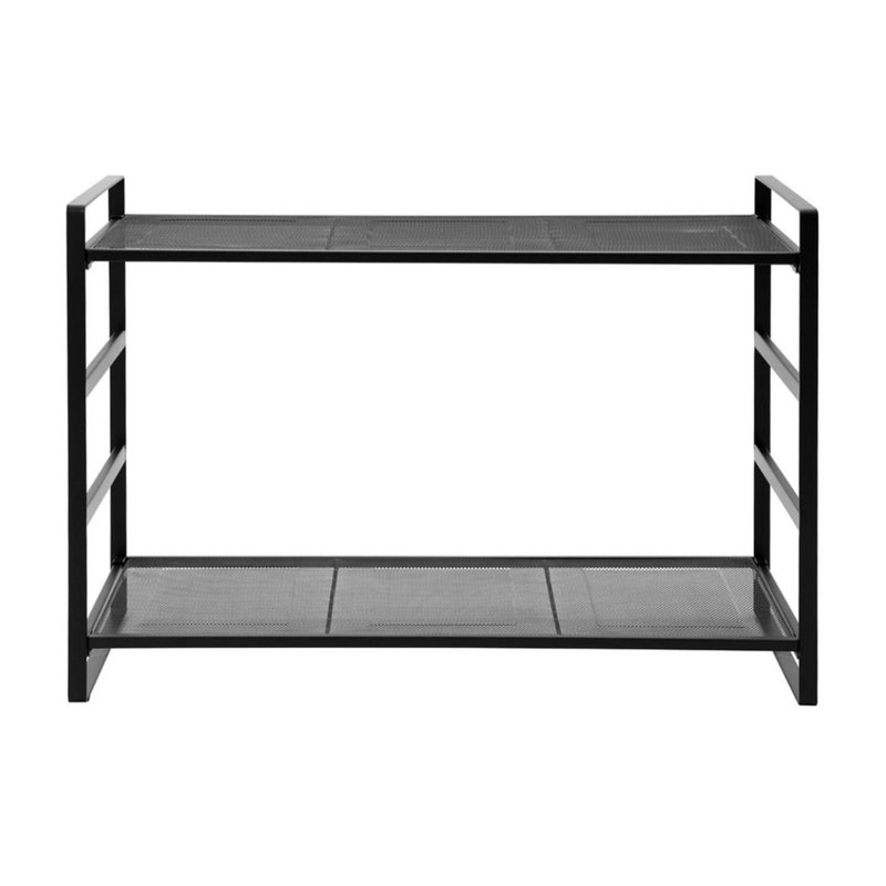 Boxsweden 2-Tier Mesh Wire Storage Shelf Organizer Rack 73cm – Black