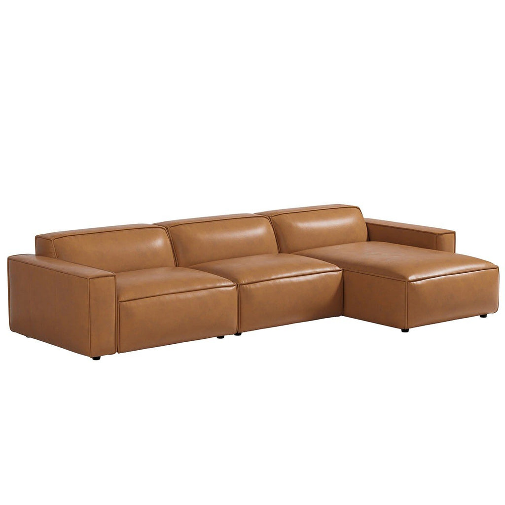 Valencia Montana Leather 3 Seater Sofa Chaise