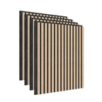 Artika Sonolok Sound Absorbing Slatted Wall Panel Kit Oak And Black