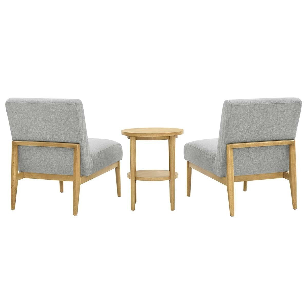 Thomasville Fabric Chair And Accent 3 Piece Table Set