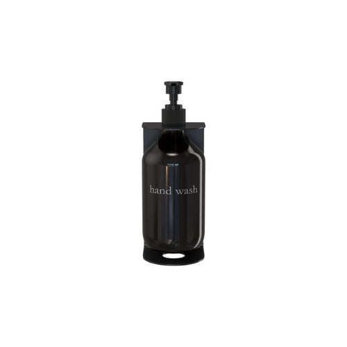 Living Elements Bathroom Black and Amber Wall Mounted Single Soap Bottle Holder