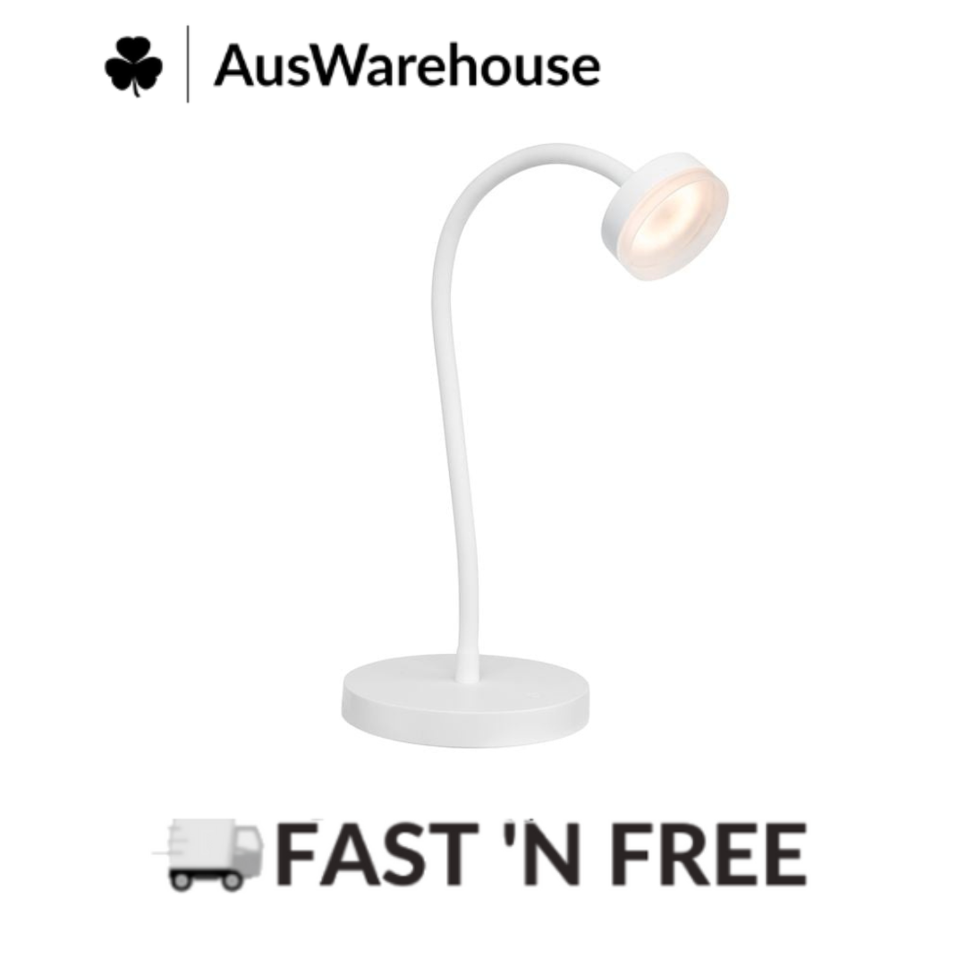 LED Desk Lamp Study Reading Table Light Adjustable Head Brilliant Jerico - White