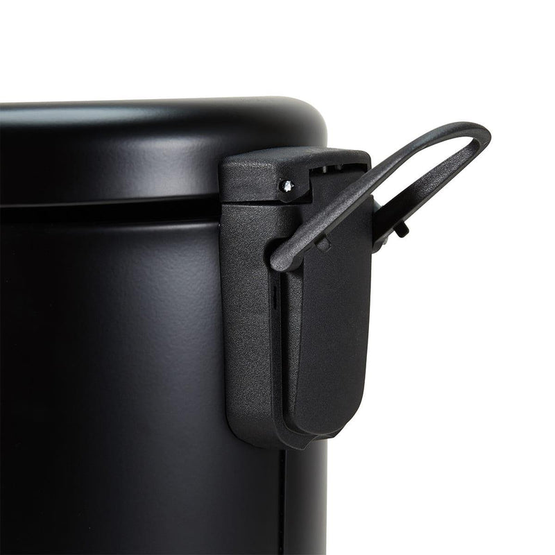 Matte Black Trash Bin - Modern & Durable Waste Container