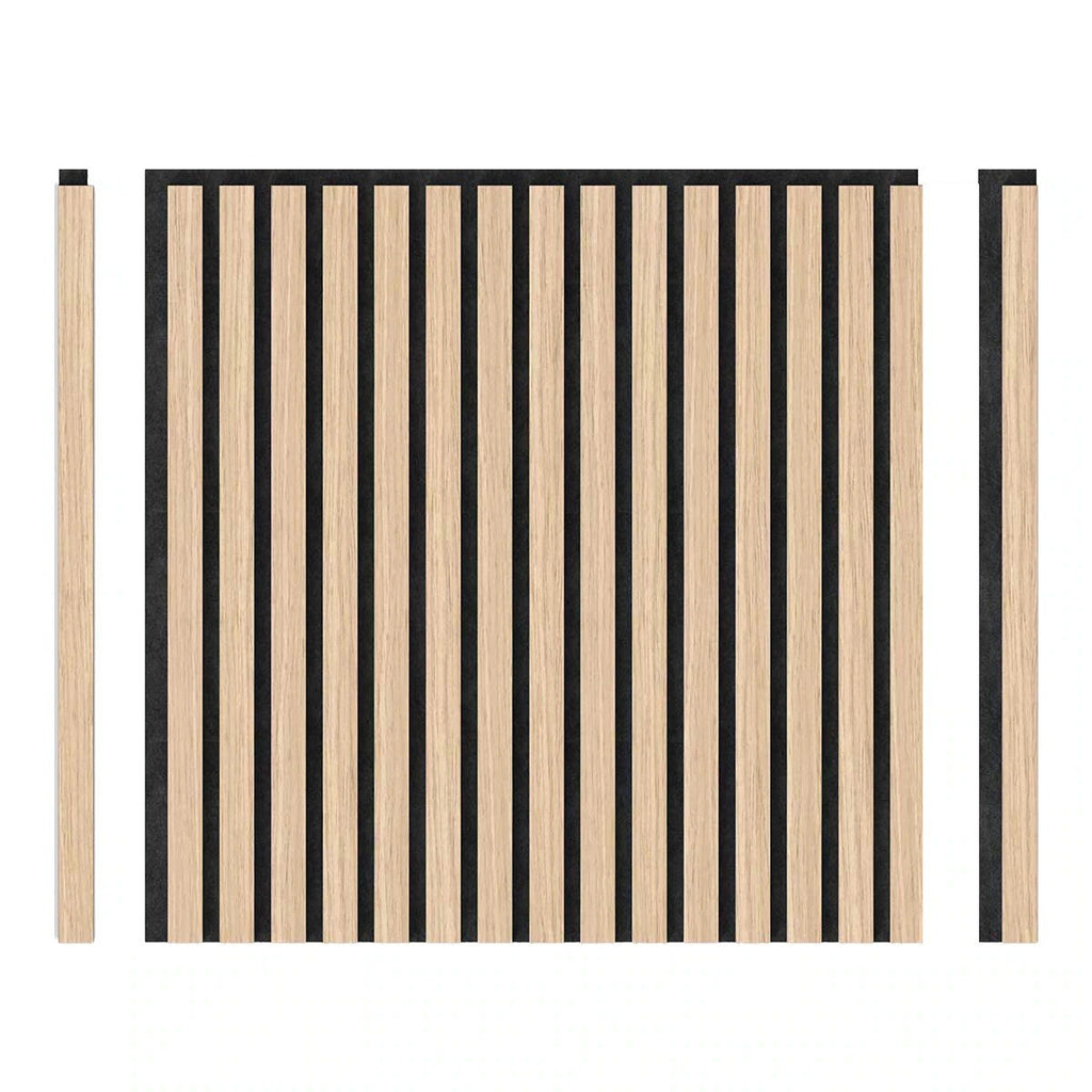 Artika Sonolok Sound Absorbing Slatted Wall Panel Kit Oak And Black