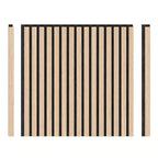 Artika Sonolok Sound Absorbing Slatted Wall Panel Kit Oak And Black