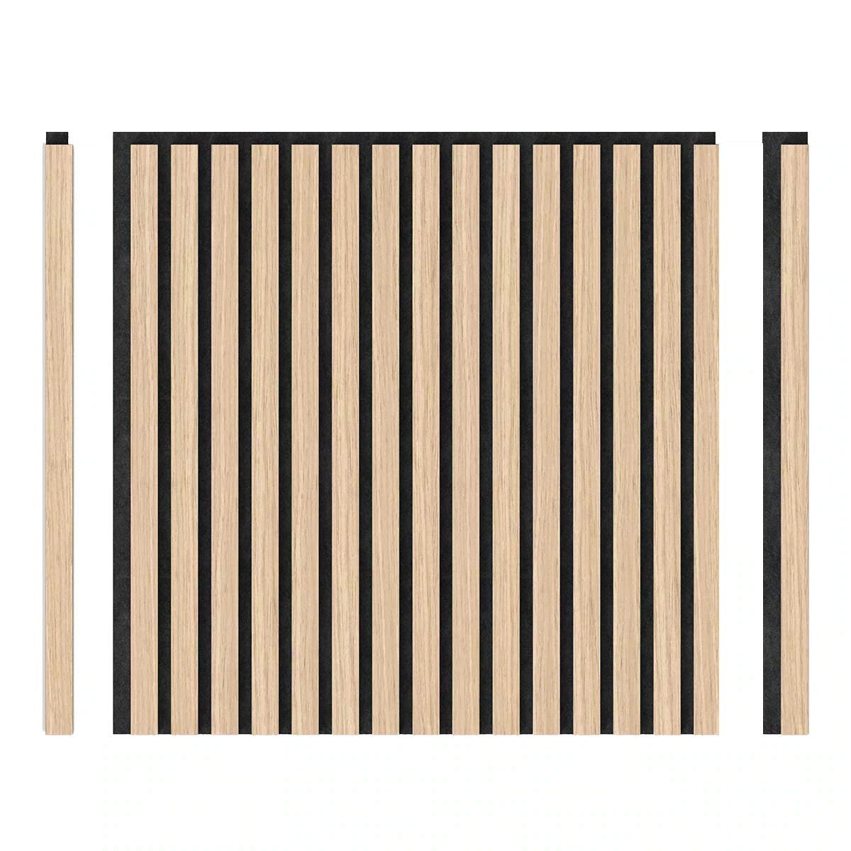Artika Sonolok Sound Absorbing Slatted Wall Panel Kit Oak And Black