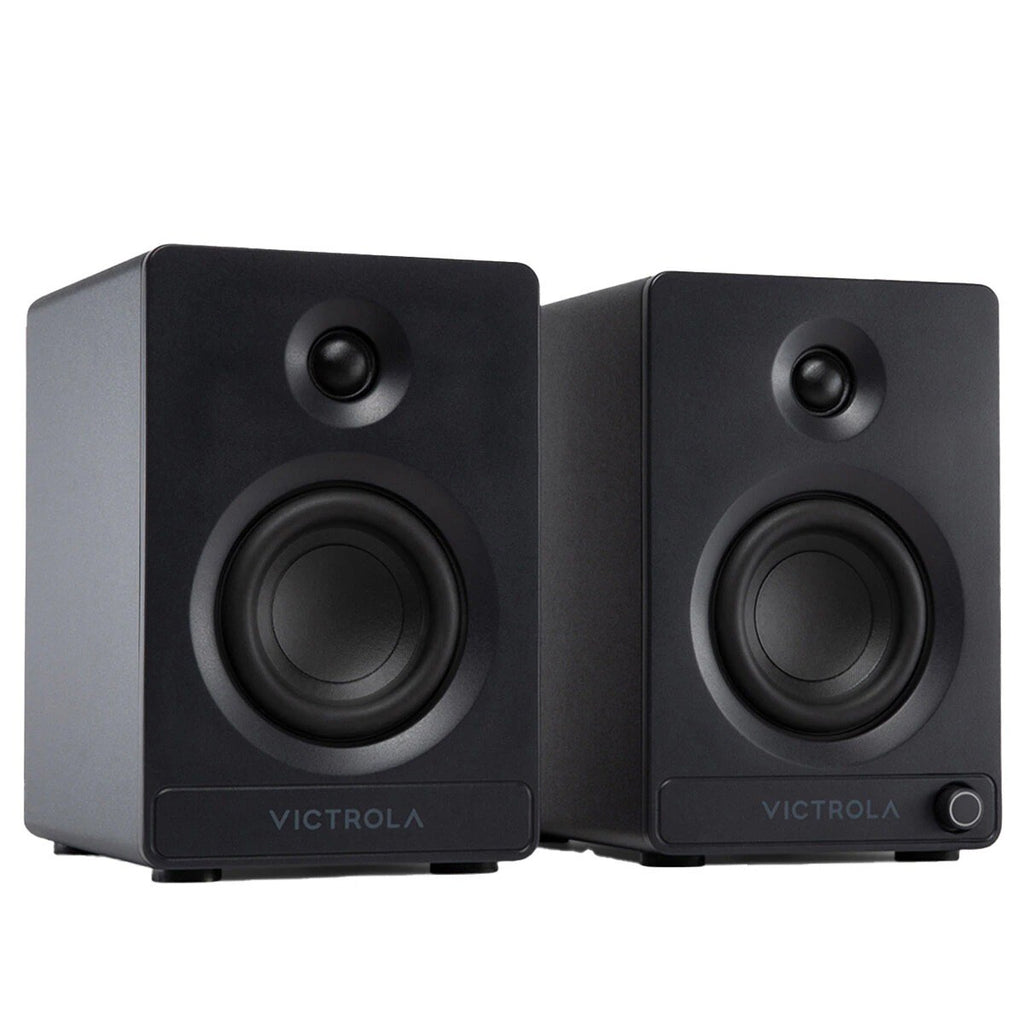 Victrola Tempo Bookshelf Speakers Black VPS-400-BLK-INT