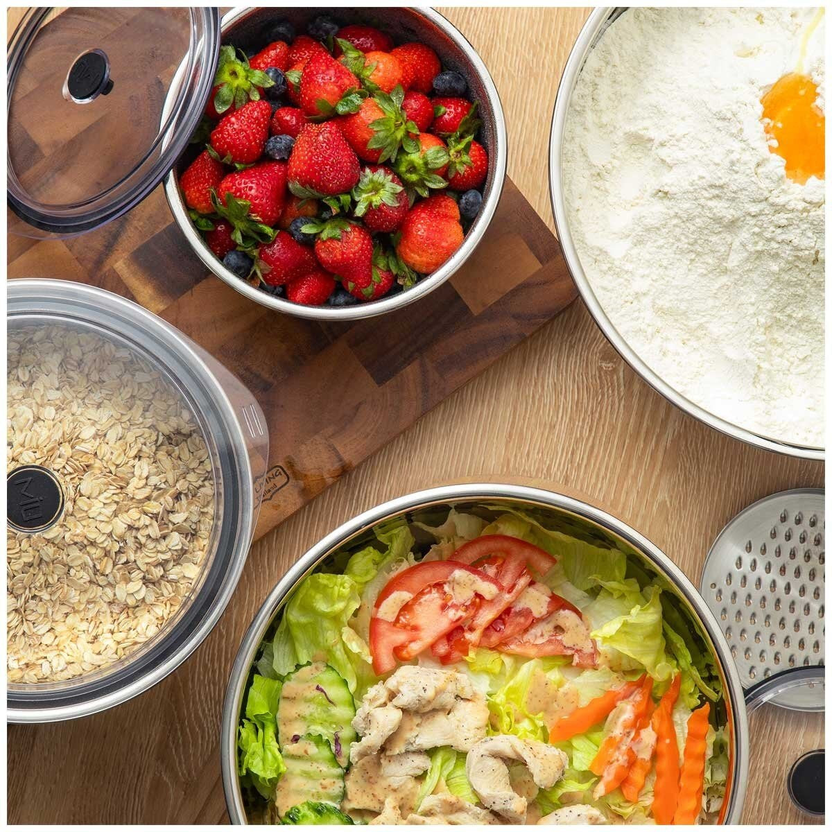 MIU Mixing Bowl With Graters 4 Piece Set