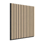 Artika Sonolok Sound Absorbing Slatted Wall Panel Kit Oak And Black