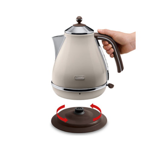 De'Longhi 1.7L Beige Icona Vintage Kettle