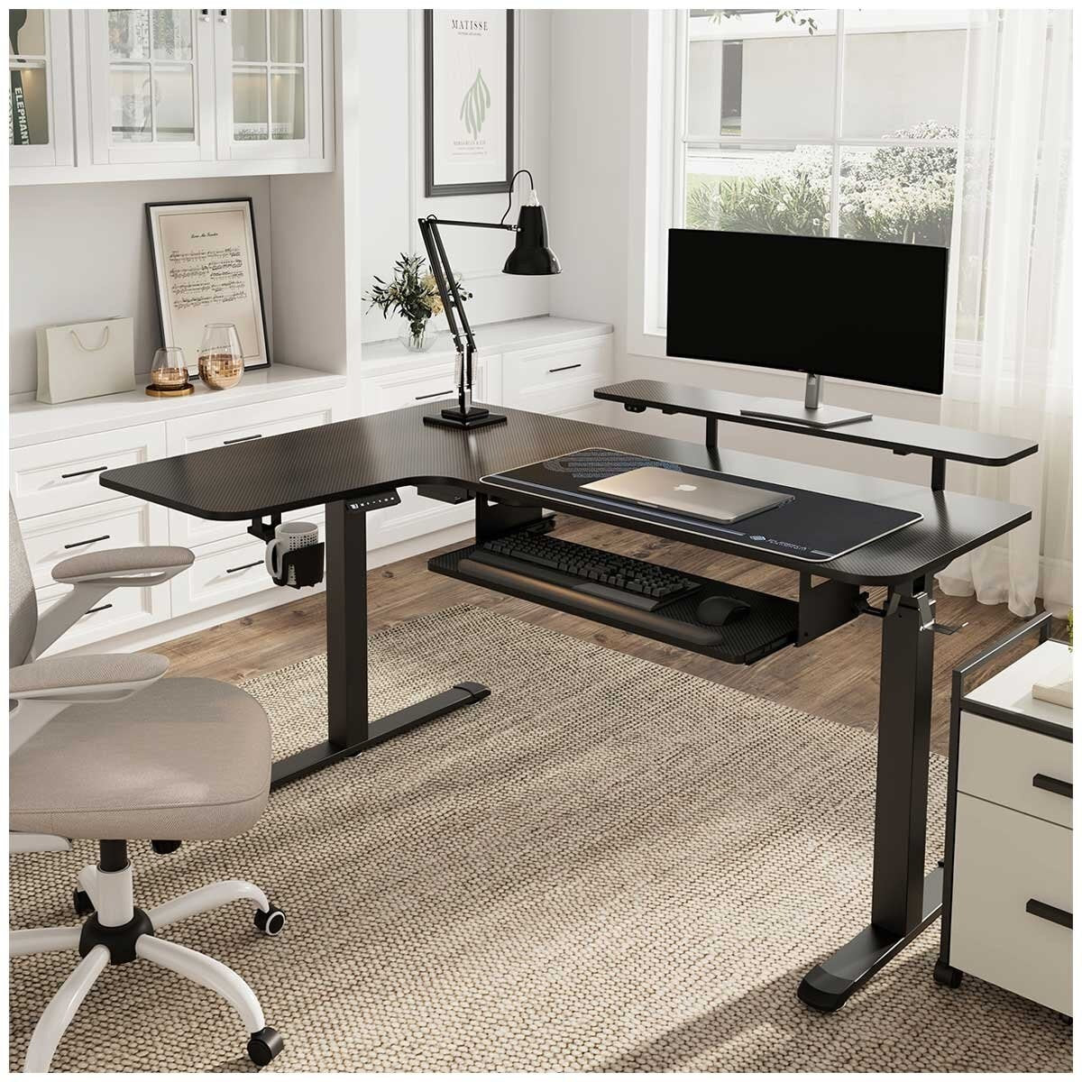 Eureka Ergonomic L Shaped Electric Standing Desk Left Side