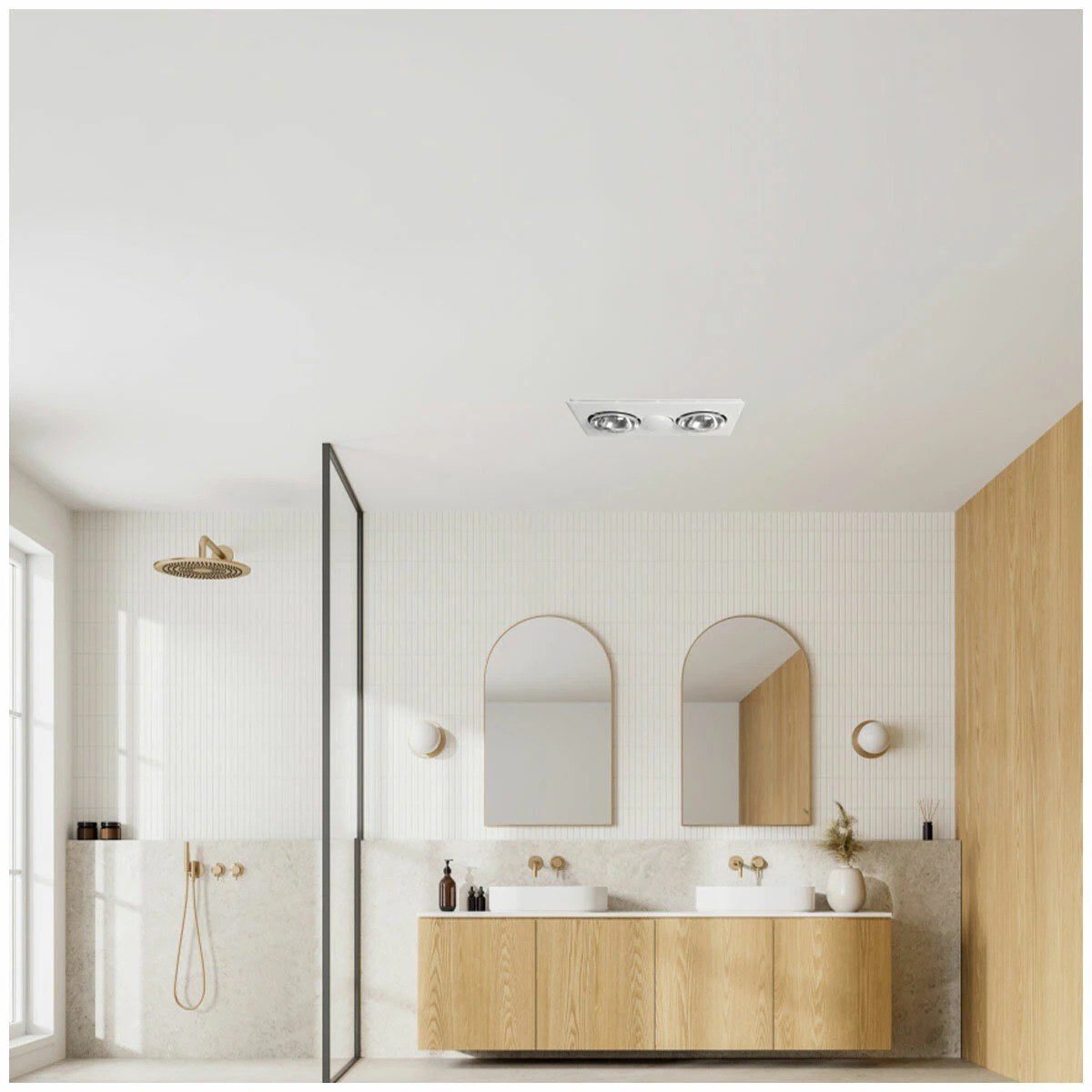 Martec Striker 2 Bathroom Heater and Exhaust Fan With Tricolour LED Light