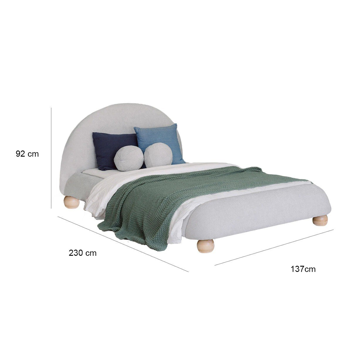 Aesthetik Kids Upholstered King Single Bed Grey