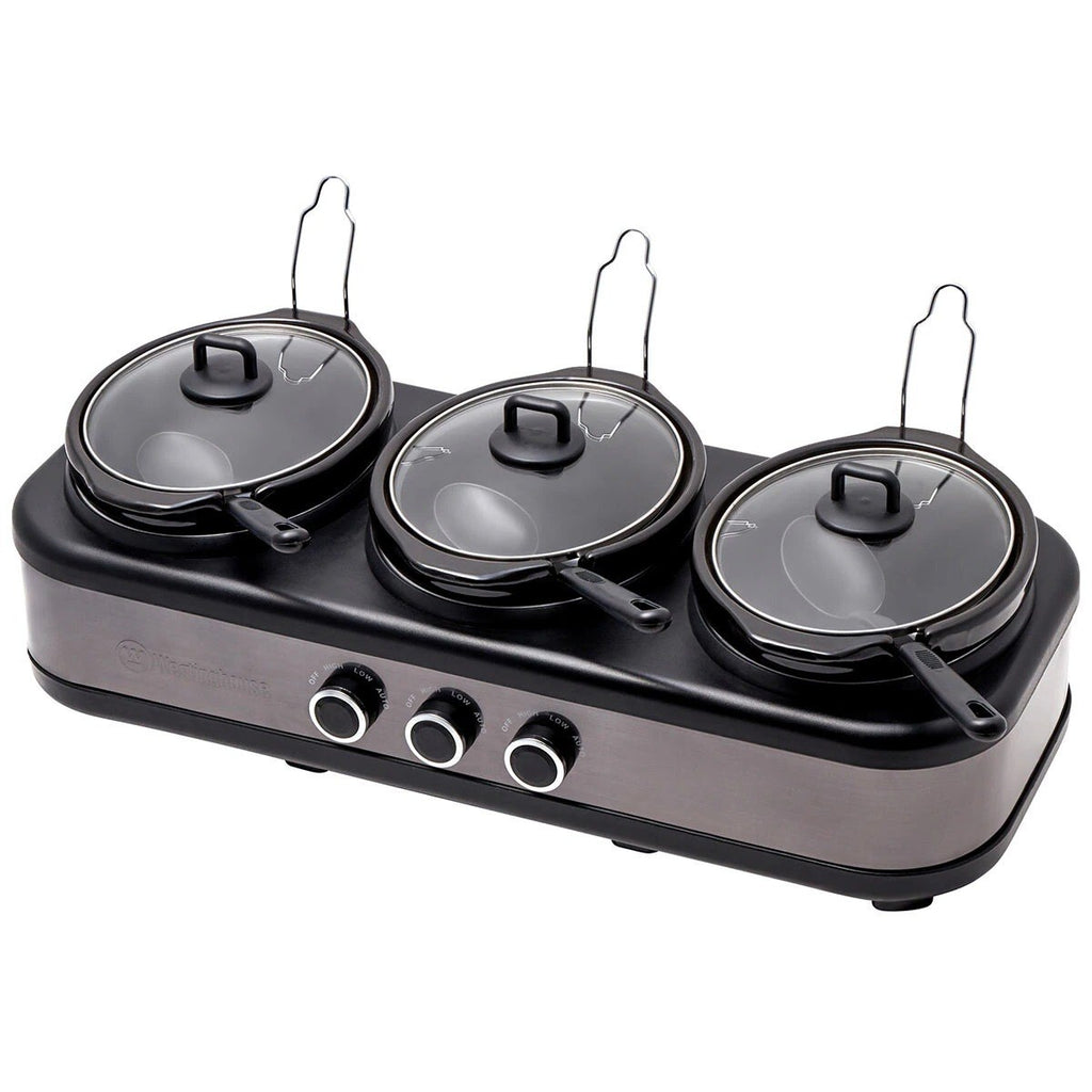 Westinghouse Slow Cooker Ceramic Pots 3 x 2.5L WHSC07KS