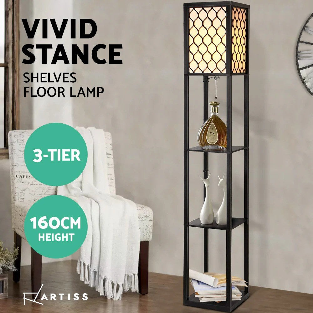 Artiss 3 Tier Shelf Floor Lamp with LED  img3