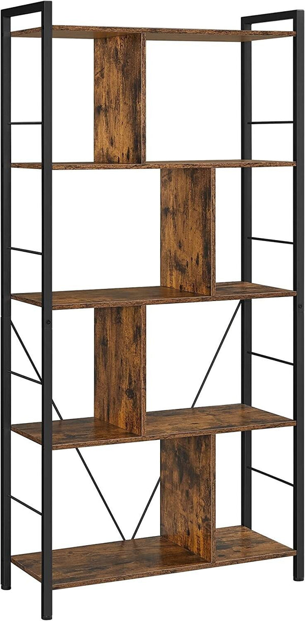 VASAGLE 4 Tier Bookshelf with Compartments