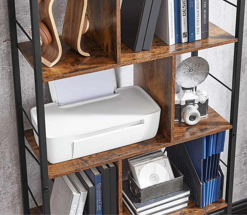 VASAGLE 4 Tier Bookshelf with Compartments