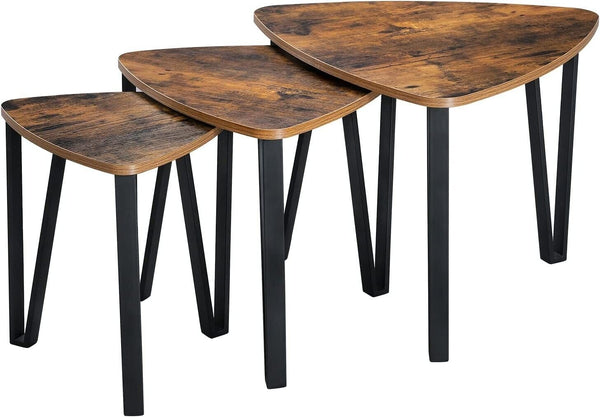 VASAGLE 3 Piece Nesting Coffee Tables Set