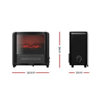 Devanti Electric Fireplace 3D Flame Effect Timer Portable Indoor Heater 2000W
