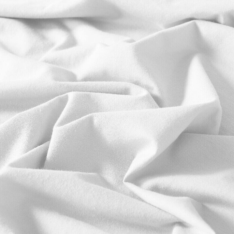 Royal Comfort 100% Jersey Cotton Quilt Cover Set Ultra Soft Bedding Luxurious - King - White