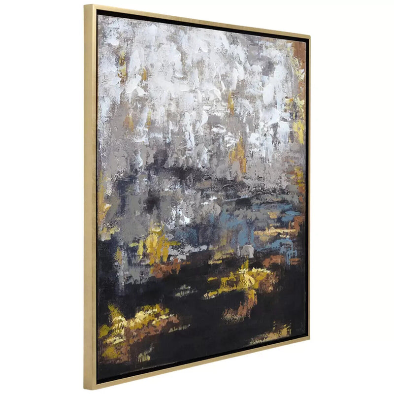 CAFE Lighting & Living The Adventure Canvas Painting Gold/White