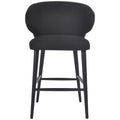 CAFE Lighting & Living Harlow Black Kitchen Stool Black Linen