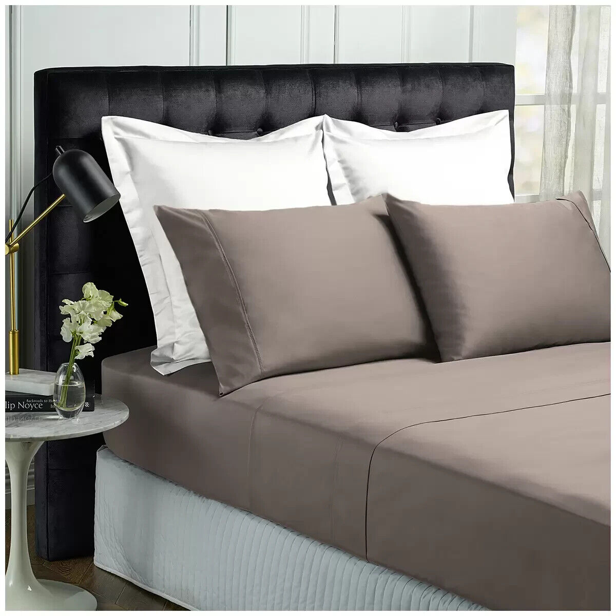 Royal Comfort Balmain Bamboo King Sheet Set Pewter