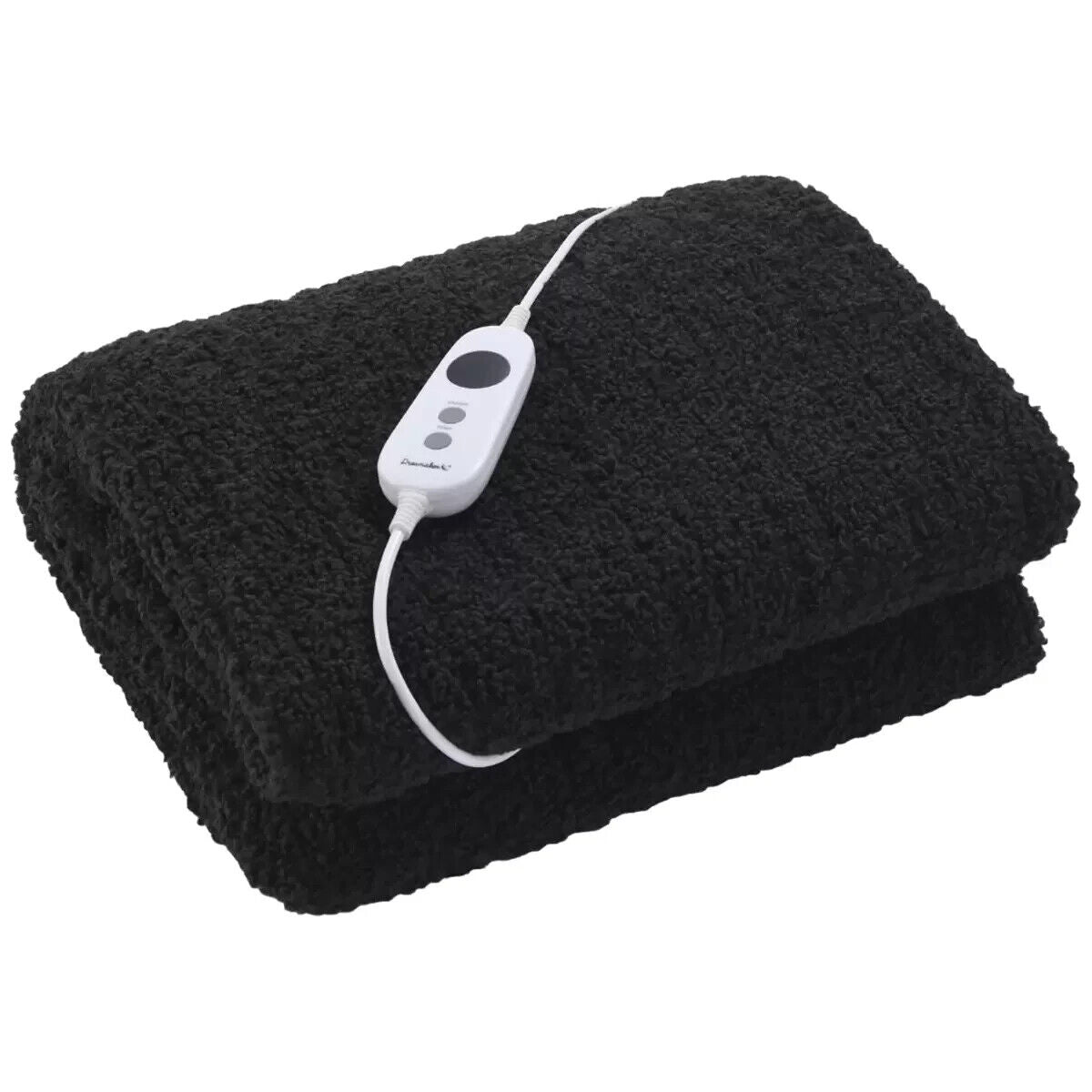 Dreamaker Teddy Fleece Heated Throw Charcoal