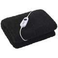 Dreamaker Teddy Fleece Heated Throw Charcoal