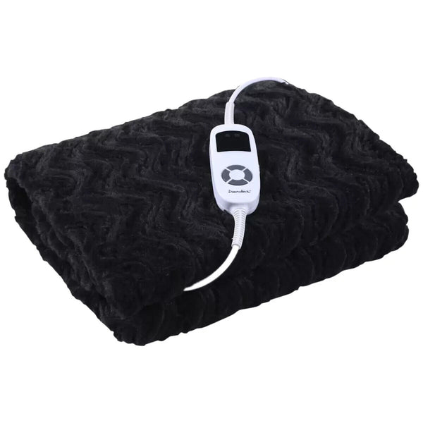 Dreamaker Faux Fur Heated Throw 500gsm Charcoal