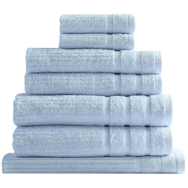 Royal Comfort Eden Cotton 600GSM Bath Towels Aqua 8 Piece