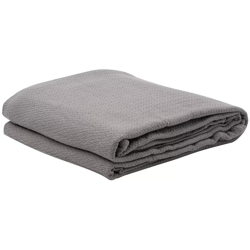 Jason Queen/King Cotton Jacquard Blanket Charcoal