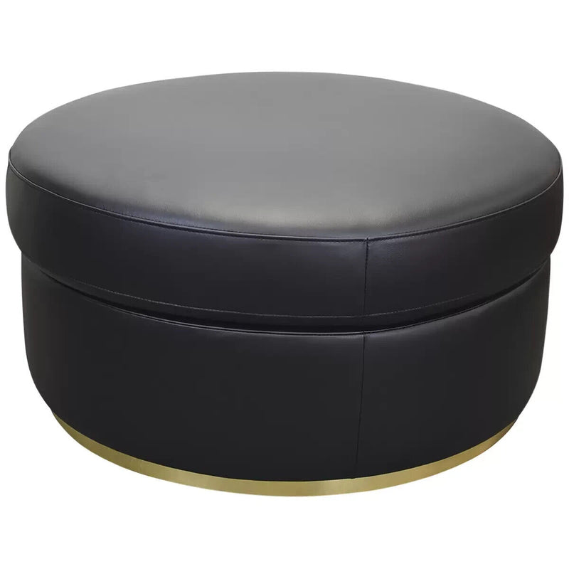 Moran Arcadia Round Ottoman Onyx