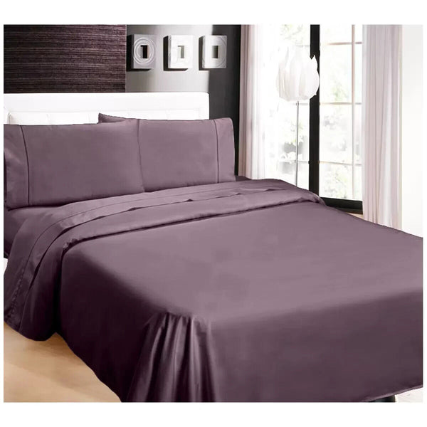 Ramesses 1100 TC Cotton Sateen King Sheet Set Eggplant