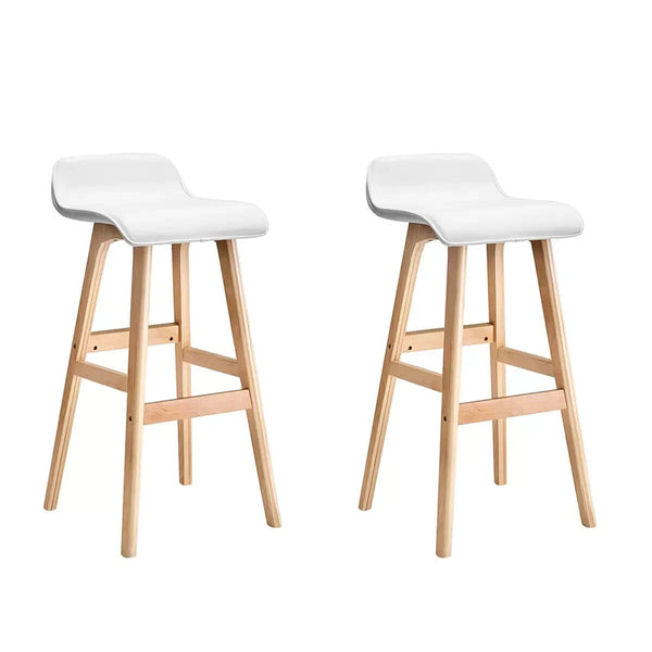 Artiss White Sliva Barstool 2 Pack