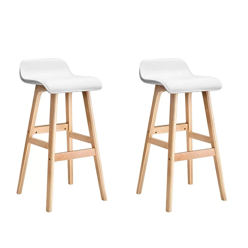 Artiss White Sliva Barstool 2 Pack