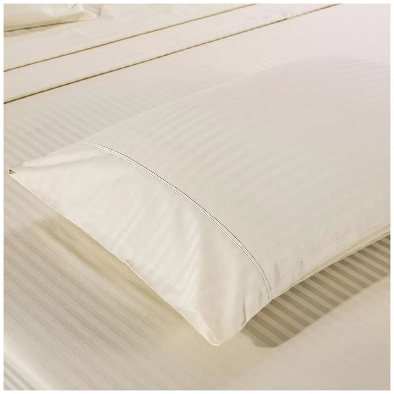 Kensington 1200 TC Cotton Stripe Single Sheet Set Sand