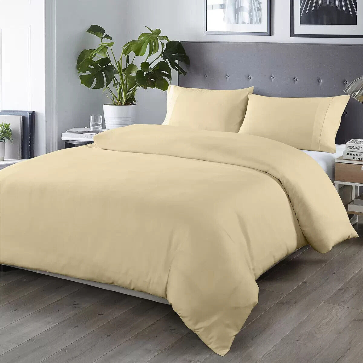 Royal Comfort Bamboo Blended Queen Quilt Cover Set Ivory