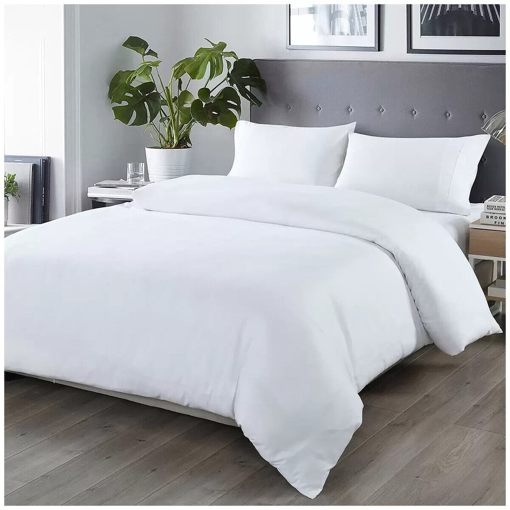 Royal Comfort Bamboo Blended Queen Quilt Cover Set White