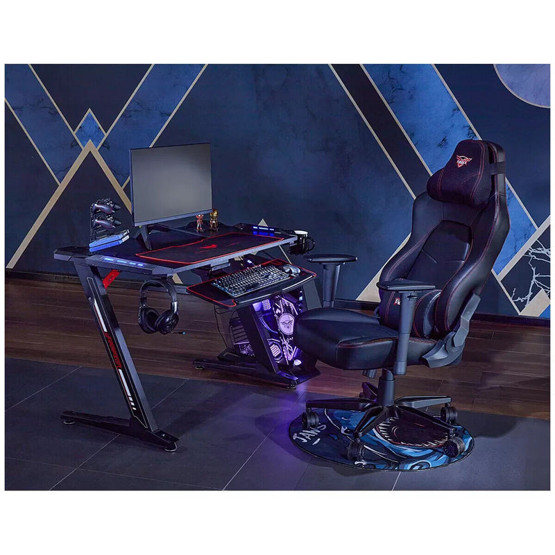 Eureka Ergonomic Gaming Desk with Blue LED Lights Z1-S