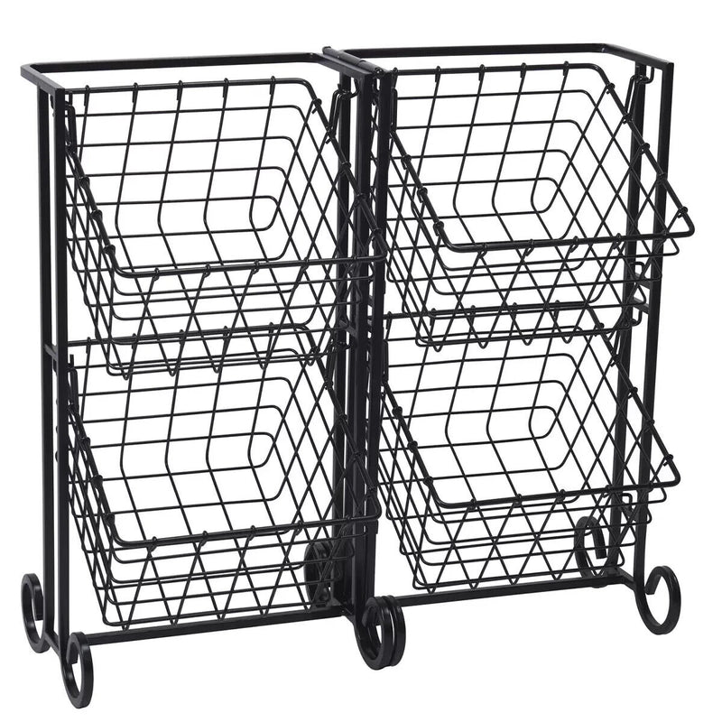 Gourmet Basics By Mikasa 4 Tier Flip Market Basket