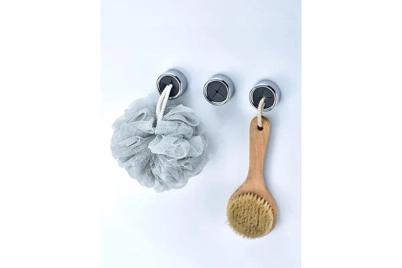 3 Pack Self Adhesive Round Towel Hooks for Kitchen and Bathroom